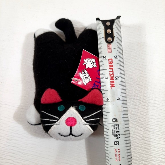 NEW Vintage Pillow Buddies Babies plush Tobie cat Kitty black white Crown Crafts - Picture 2 of 6